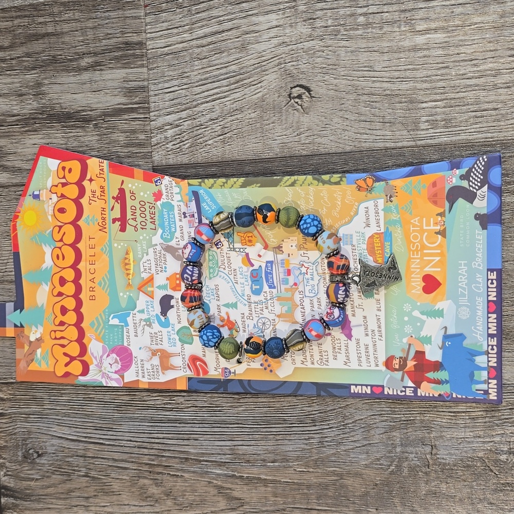 NWT‎ Jilzarah Handmade Minnesota Nice Pride Clay Bracelet